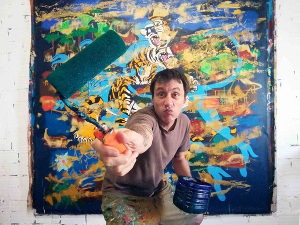 Erased landscape with figures, 2021