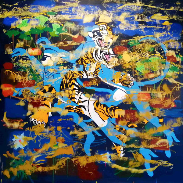 Erased landscape with figures, 2021